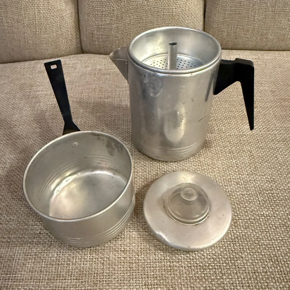 VTG Child’s Silver Coffee Pot and cooking Pot